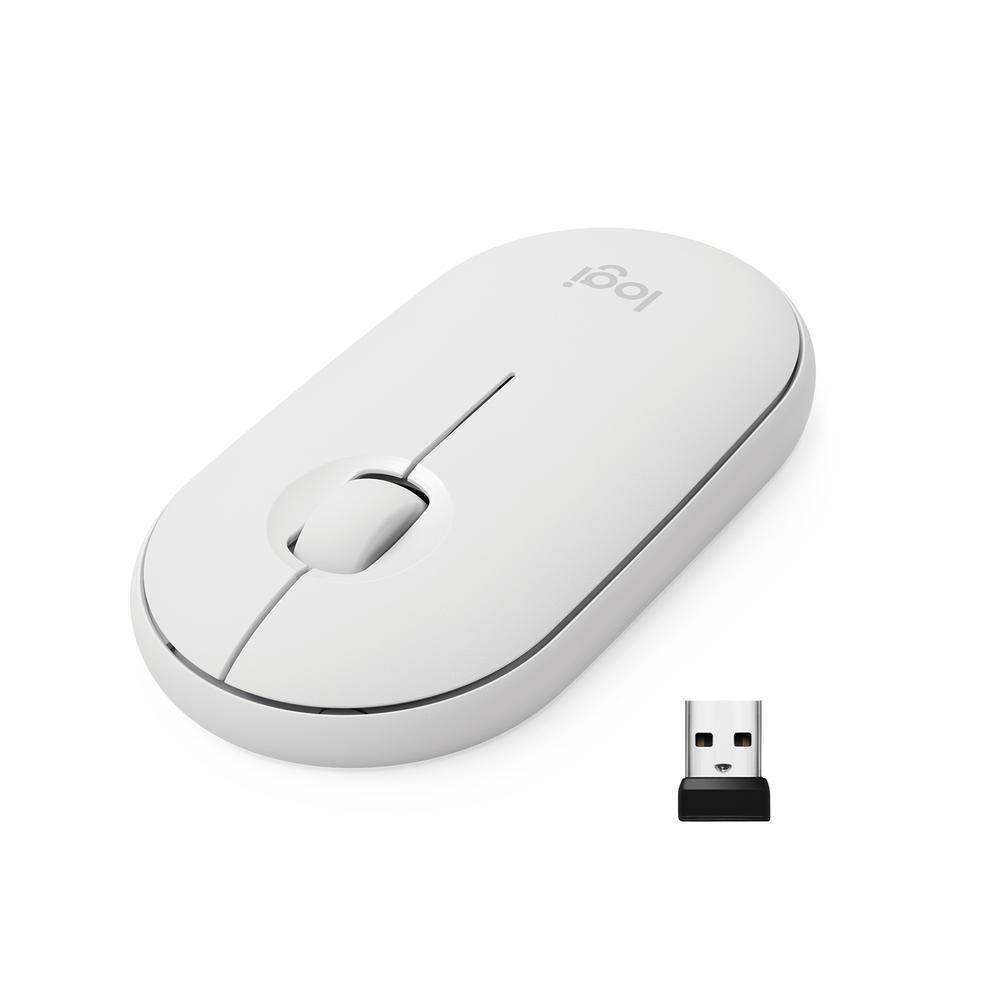 Mouse Logitech Pebble M350 Branco sem fio 910-005770-C - Mega Market
