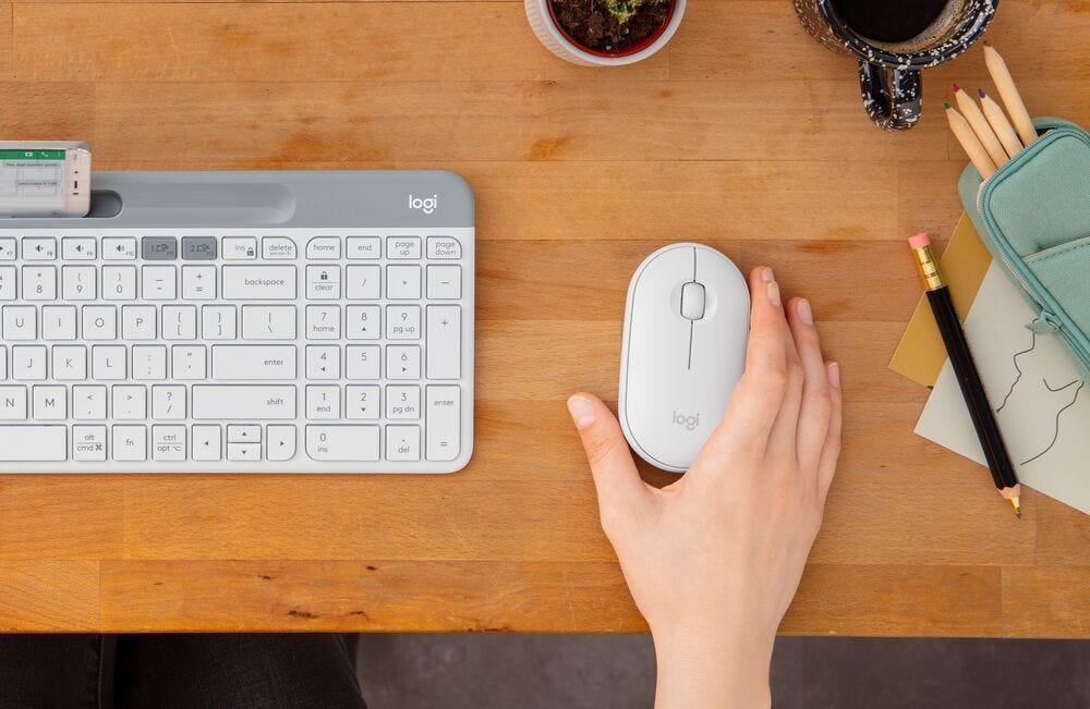 Mouse Logitech Pebble M350 Branco sem fio 910-005770 - Mega Market