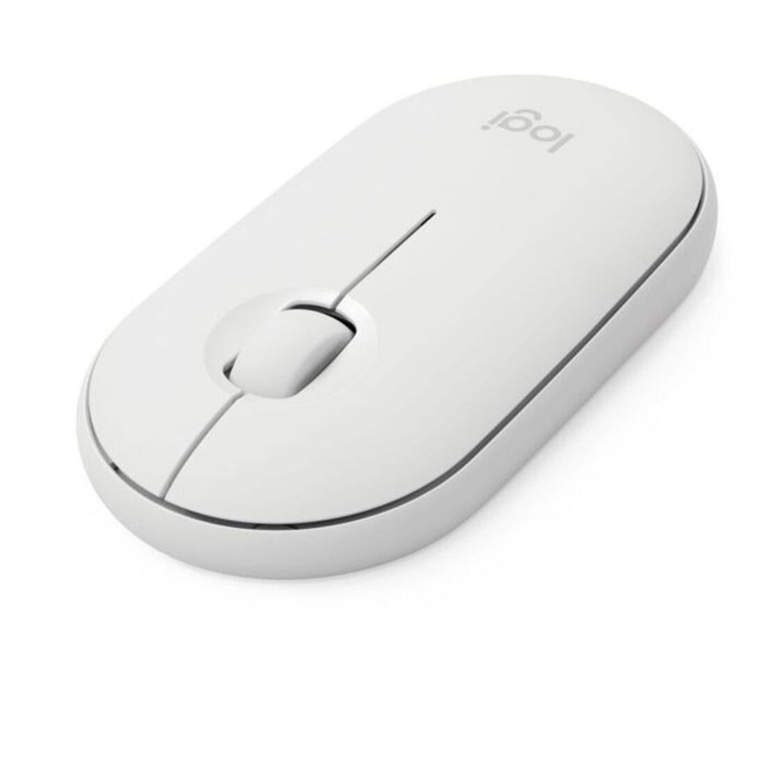 Mouse Logitech Pebble M350 Branco sem fio 910-005770-V - Mega Market