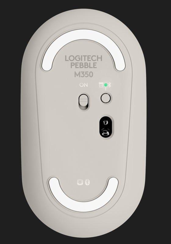 Mouse Logitech Pebble M350 Cinza Areia sem Fio 910-006658 - Mega Market