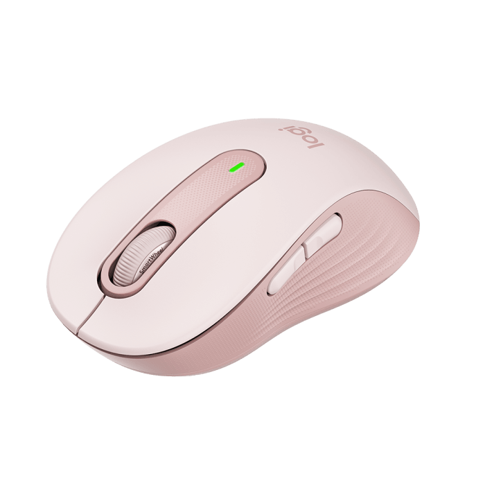 Mouse Logitech Signature M650 Bluetooth Rosé - 910-006251 - Mega Market