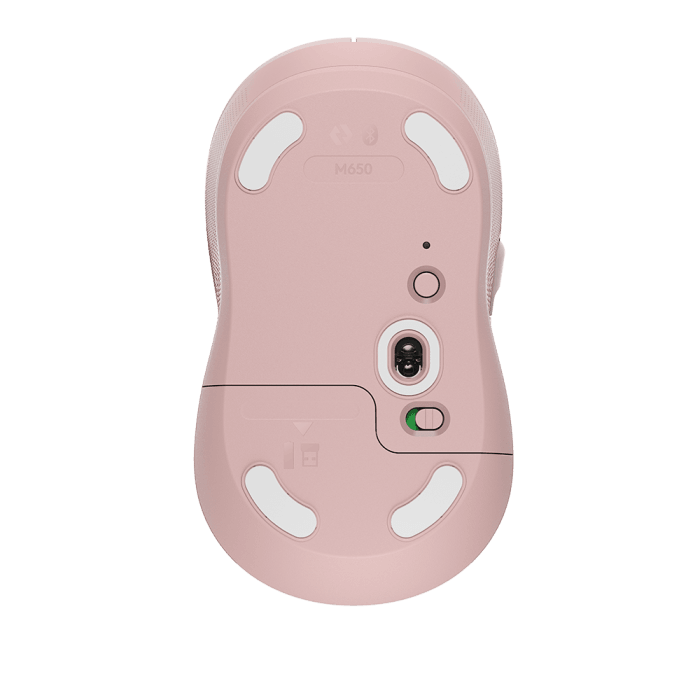 Mouse Logitech Signature M650 Bluetooth Rosé - 910-006251 - Mega Market