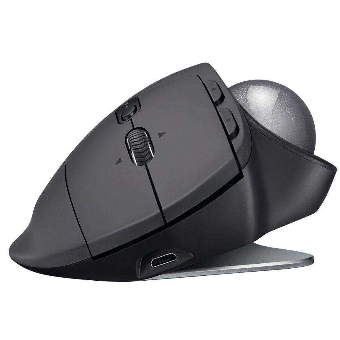 Mouse Logitech Trackball MX ERGO Cinza sem fio 910-005177 - Mega Market