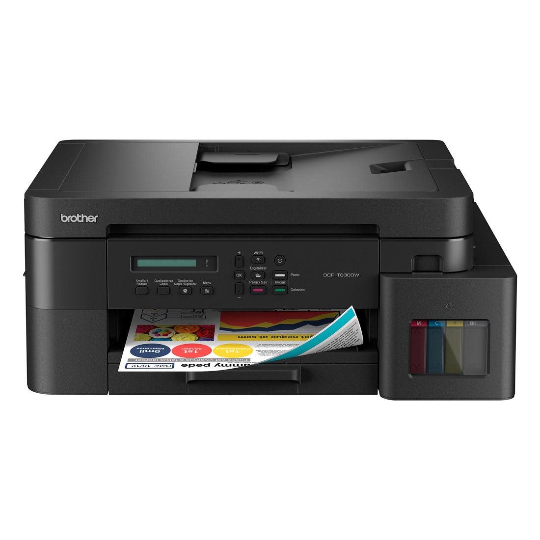 Multifuncional Brother Tank 110V Colorida A4 Wi-fi USB - DCPT830DW - Mega Market