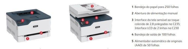 Multifuncional Xerox C235 Laser Color A4 24ppm - C235DNIMONOi - Mega Market