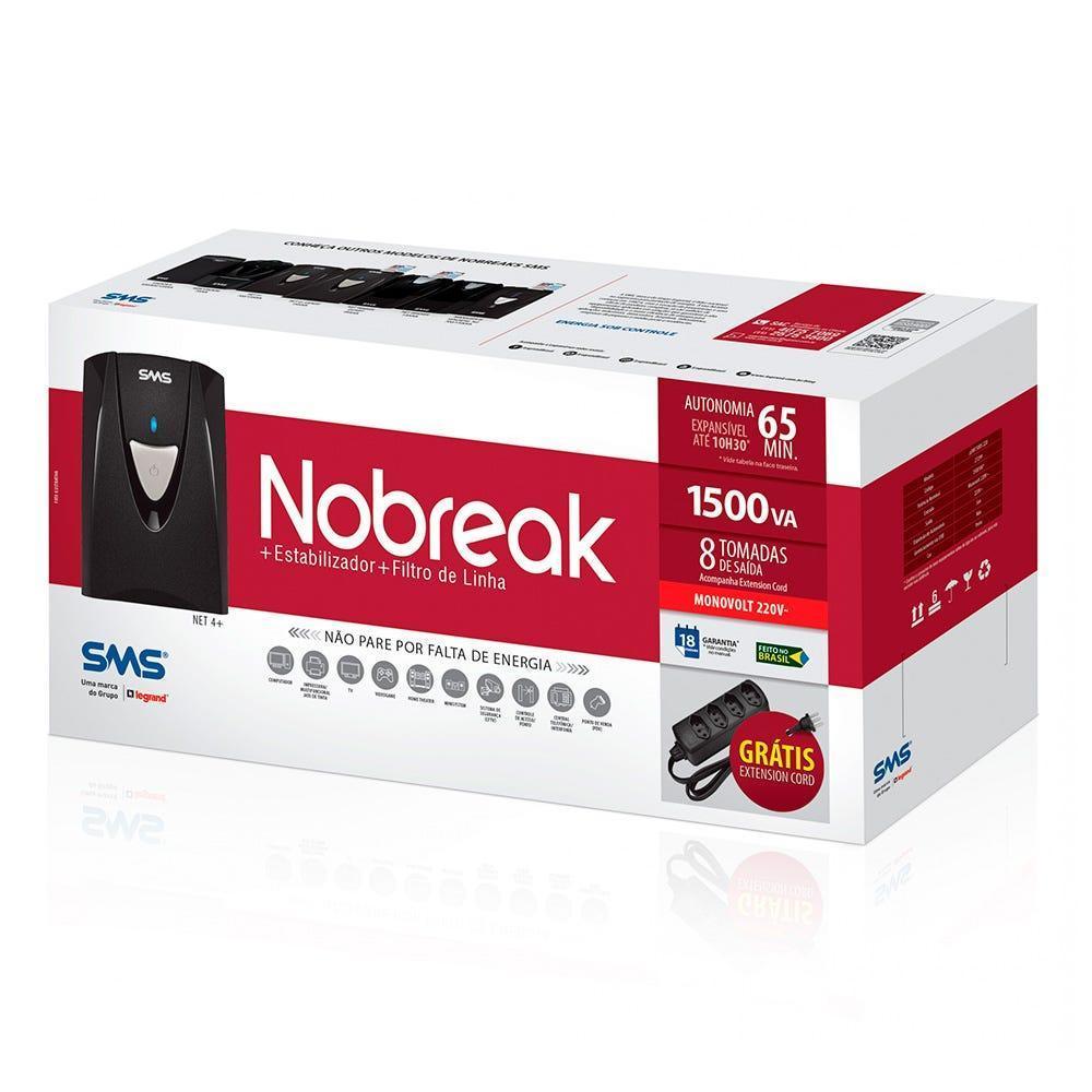Nobreak SMS NET4+1500VA Mono-220 27299 - Mega Market
