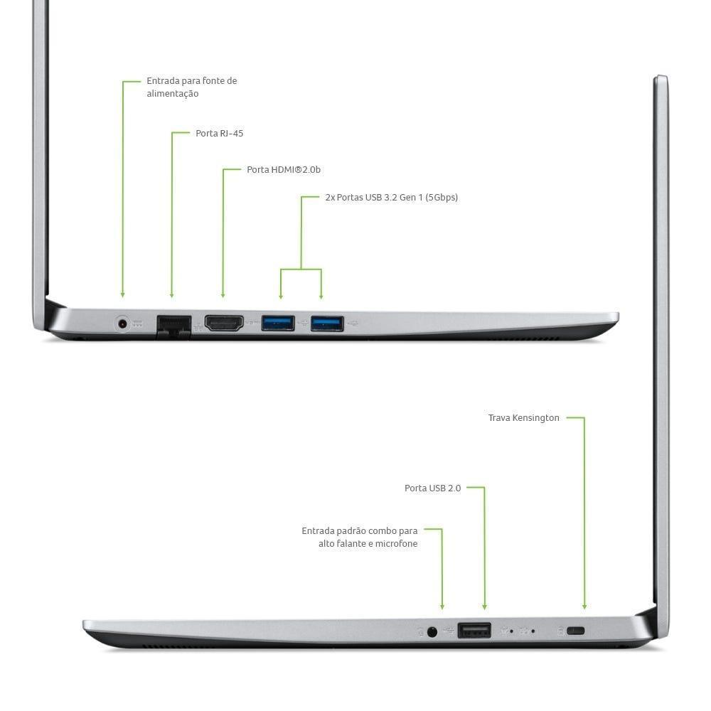 Notebook Acer A314-35-C1W1 Celeron 4 128 W11E NX.AWBAL.00A - Mega Market