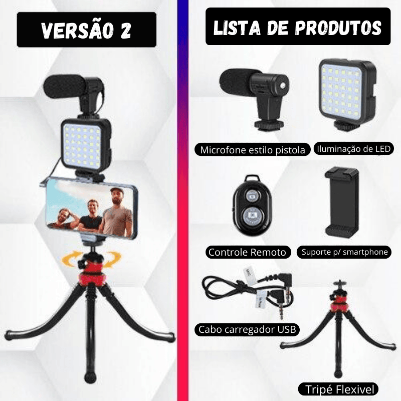 Ostrauss® Kit Vlogging Completo - Mega Market
