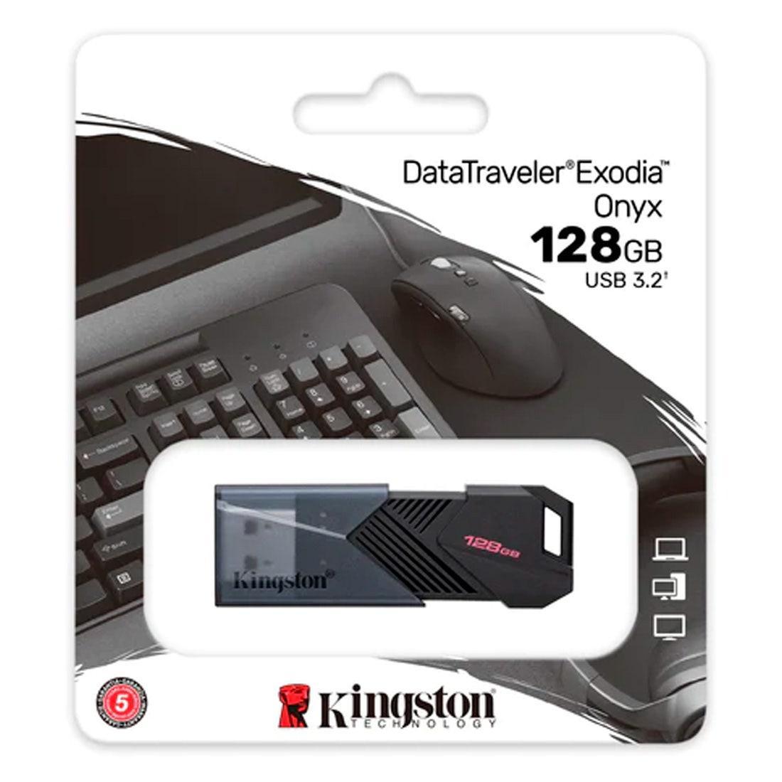 Pen drive Kingston Exodia Onyx 128GB USB 3.2 Gen1 - DTXON128G - Mega Market