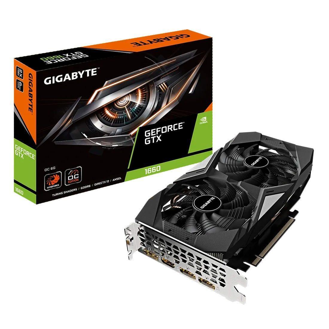 Placa de Vídeo Gigabyte GeForce GTX 1660 OC 6G - GVN1660OC6GDI - Mega Market