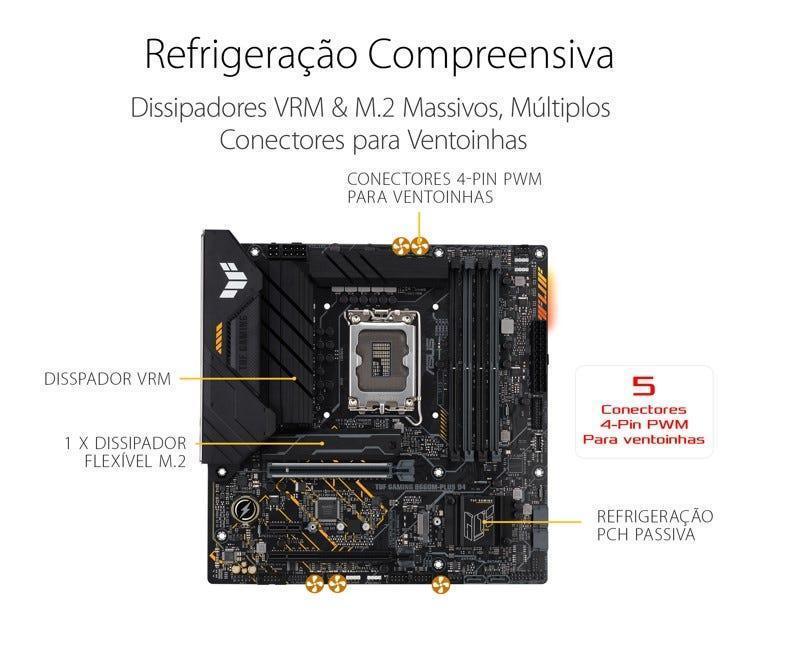 Placa Mãe Asus B660-M Intel 12ª Geração - TUF GAMING B660M - Mega Market