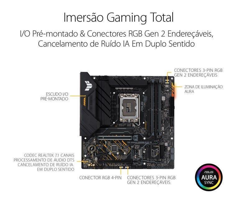Placa Mãe Asus B660-M Intel 12ª Geração - TUF GAMING B660M - Mega Market
