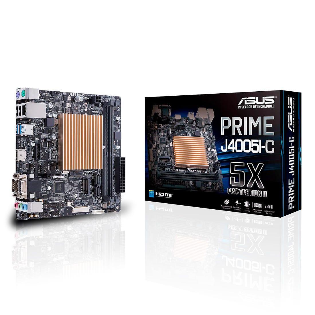 Placa Mãe Asus Dual Core DDR4 Mini ITX PRIME - J4005I-C/B - Mega Market