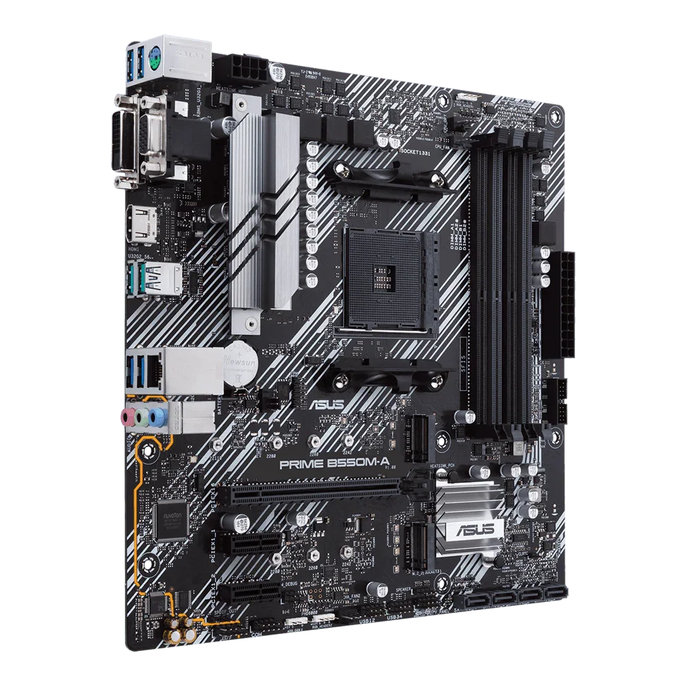 Placa Mãe Asus Prime B550M-A AM4 DDR4 MATX - 90MB14I0-C1BAY0 - Mega Market