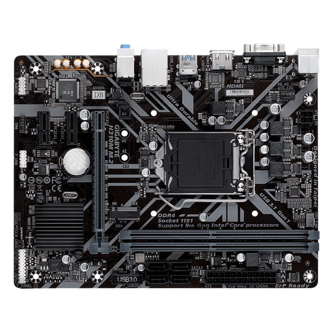 Placa Mãe Gigabyte Intel LGA1151 8/9Ger H310M M.2 - Mega Market