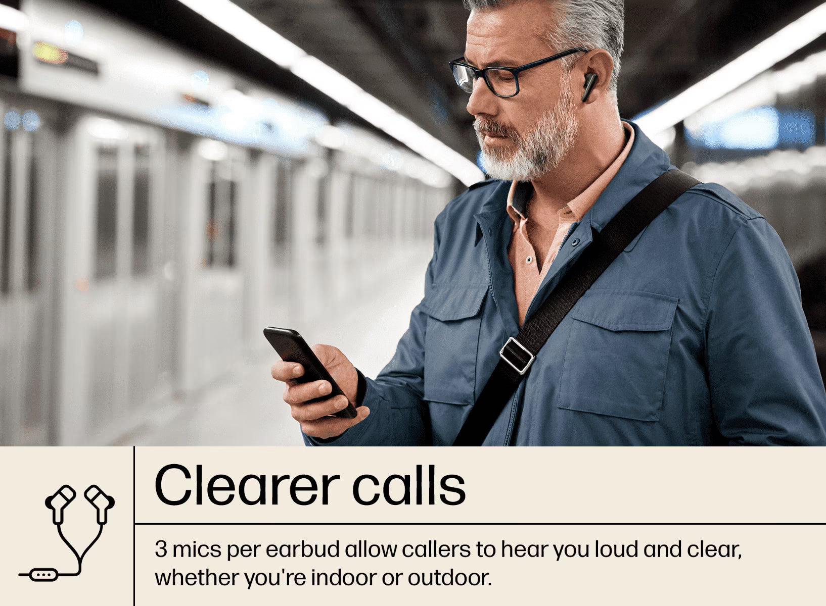 Fone de Ouvido HP Poly Free60 Preto Estojo USB-C - 7Y8H0AA