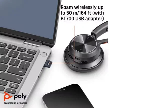 Headset HP Poly 4320-MS Teams Stereo + Suporte de carregamento - 77Z32AA