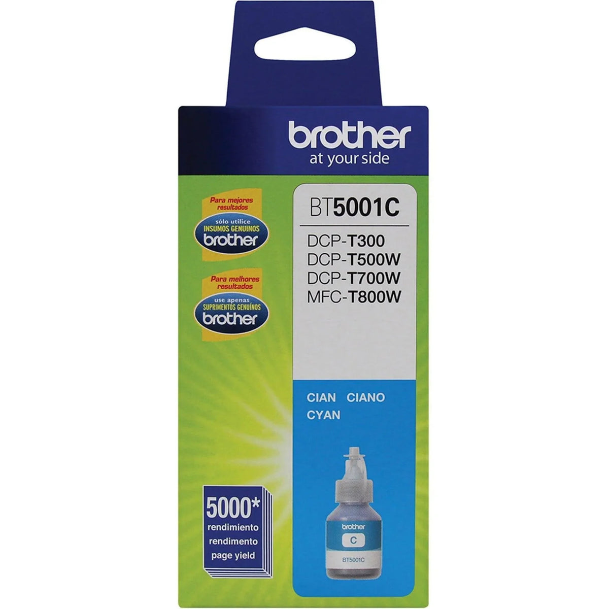Refil de Tinta Brother Ciano 5K - BT5001CSD - Mega Market