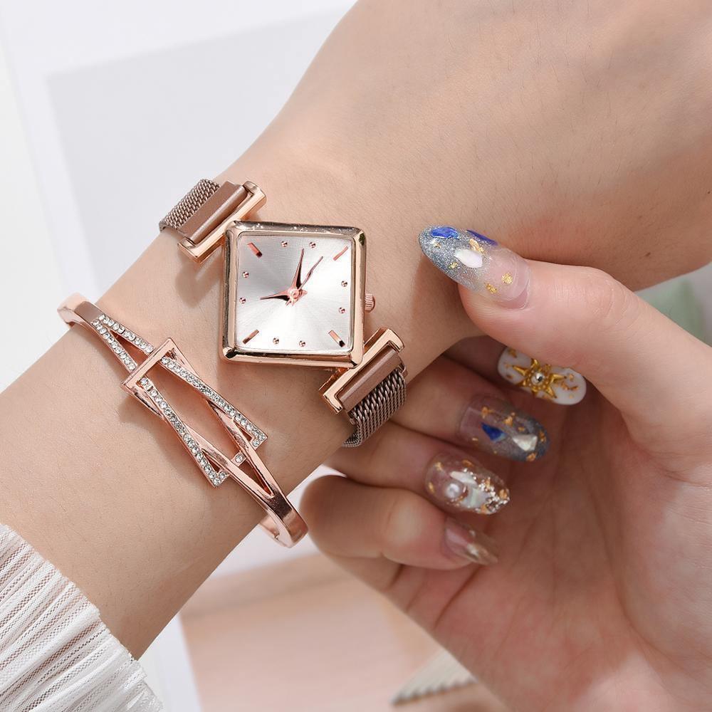 Relógio De Quartzo Com Bracelete Diamond MyTime - Mega Market