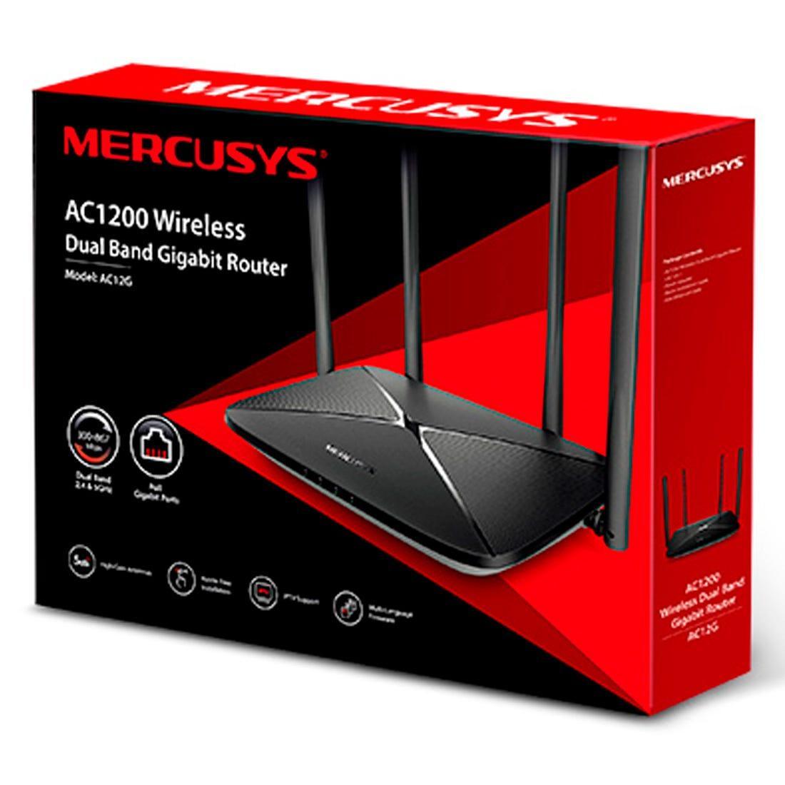 Roteador Mercusys Wireless 1200Mbps 4ANT AC12G - Mega Market