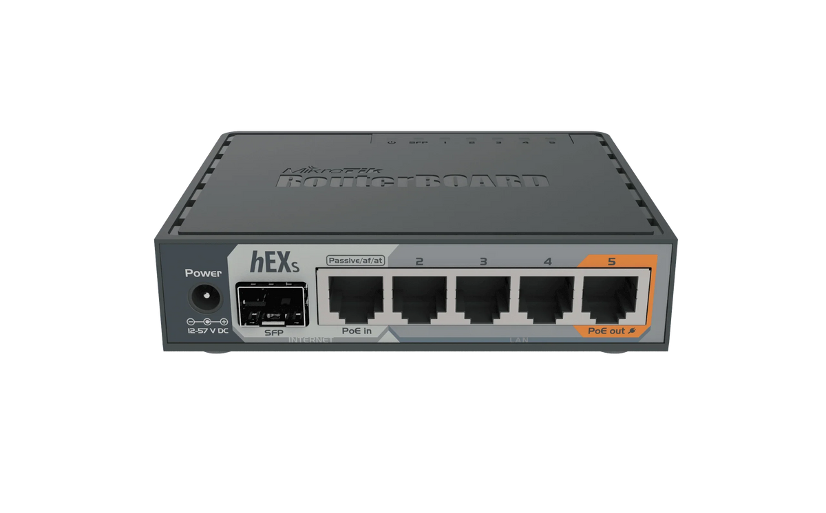 Roteador Mikrotik hEXs Gigabit 5P +1 SFP - RB760iGS – Mega Market