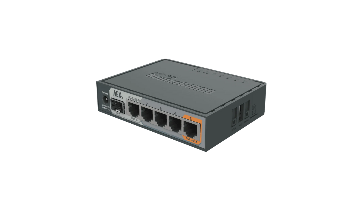 Roteador Mikrotik hEXs Gigabit 5P +1 SFP - RB760iGS – Mega Market