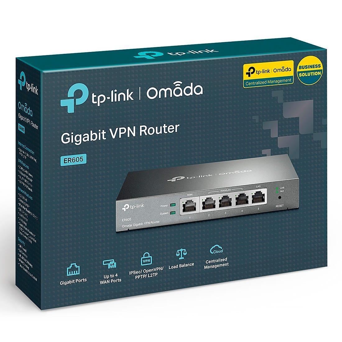 Roteador TP-LINK Omada Multi-Wan VPN Gigabit - ER605 - Mega Market