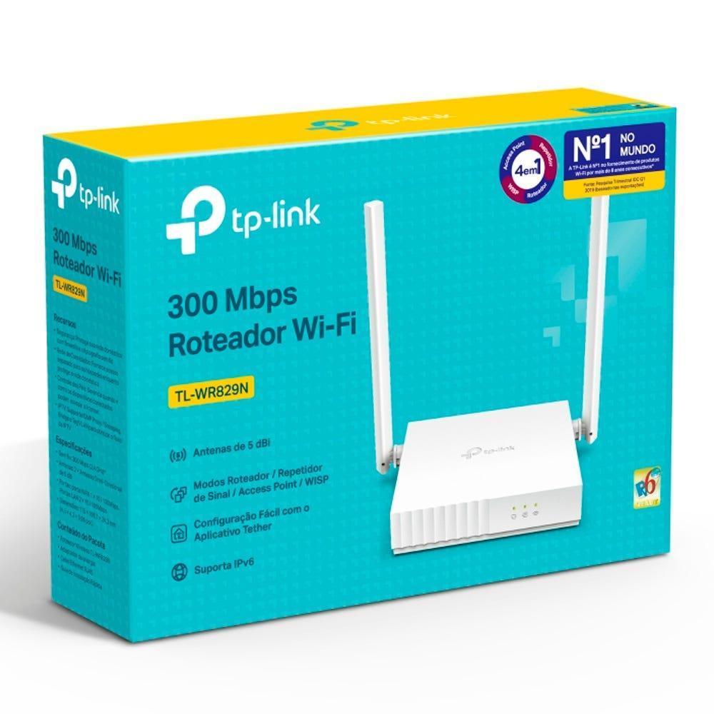 Roteador TP-LINK Wireless N 300 Mbps Multi-Modo TL-WR829N - - Mega Market