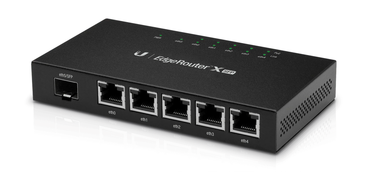 Roteador Ubiquiti EdgeRouter 5P PoE + 1SFP - ER-X-SFP I - Mega Market