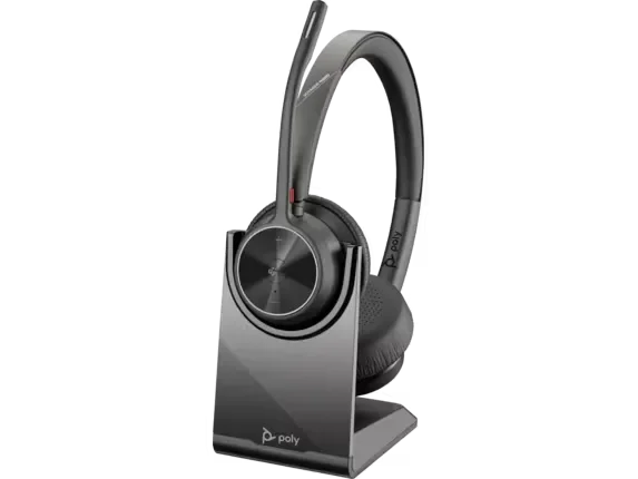 Headset HP Poly 4320-MS Teams Stereo + Suporte de carregamento - 77Z32AA