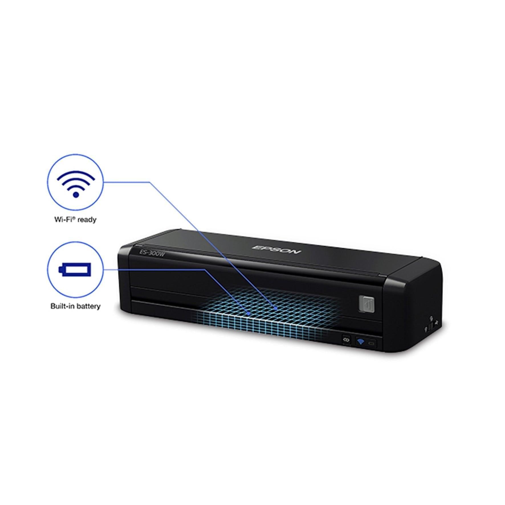 Scanner Epson WorkForce ES300w WiFi ADF Duplex - B11B242201 - Mega Market
