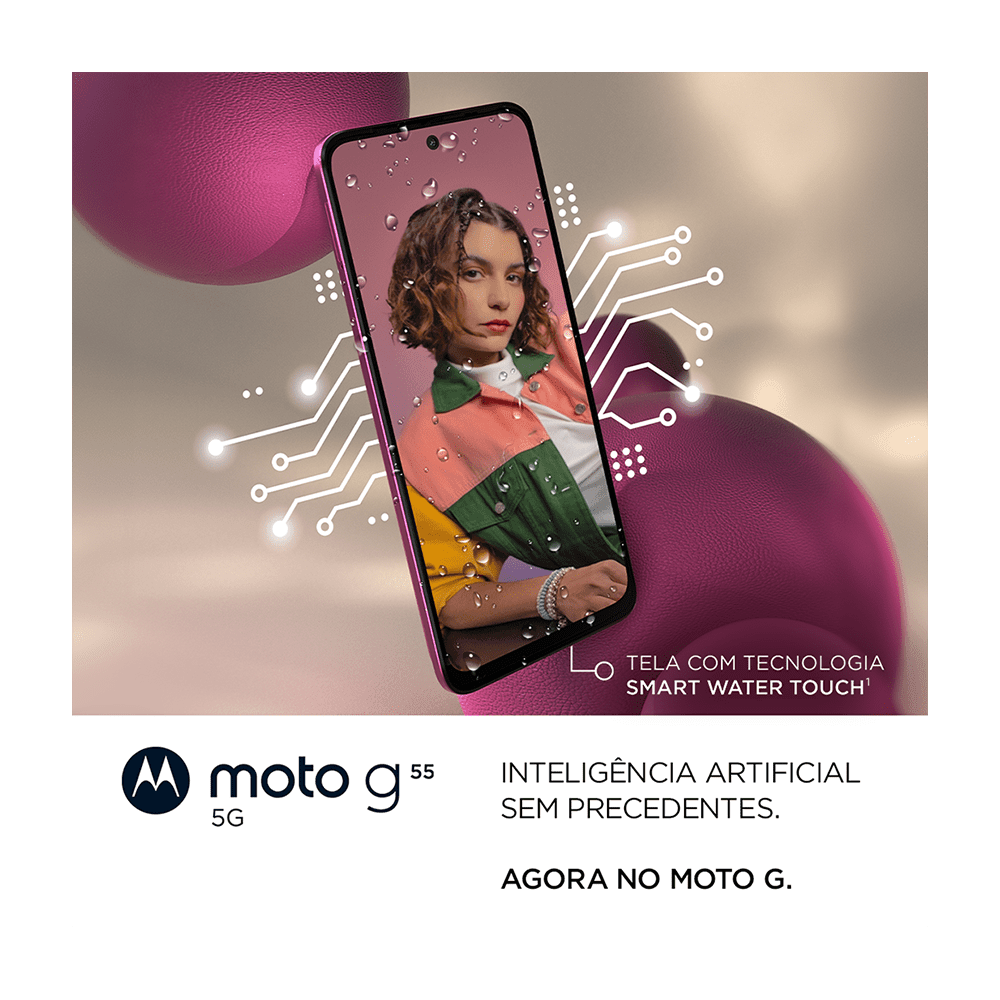 Smartphone Motorola XT2435-1 G55 Preto 5G 256GB - PB5V0009BR - Mega Market