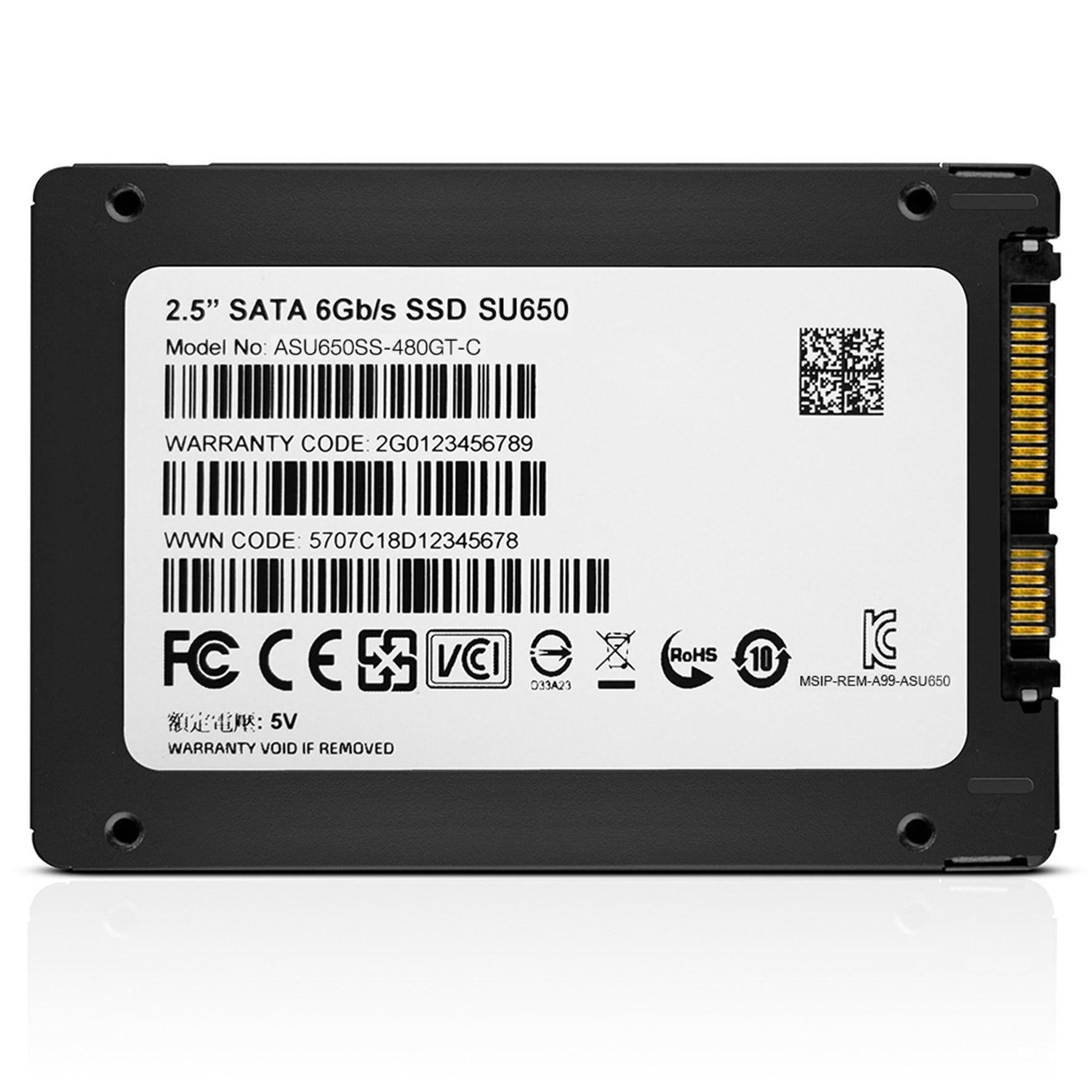 SSD Adata 480gb 2.5" SATA 3 ASU650SS480GTR I - Mega Market