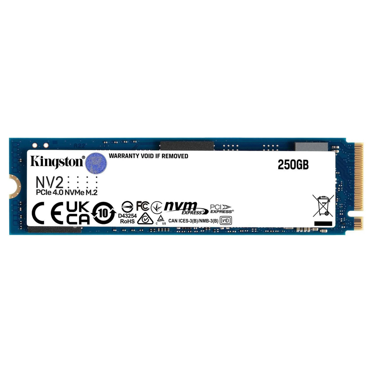 SSD Kingston NV2 250GB M.2 2280 NVMe PCIe - SNV2S/250G - Mega Market