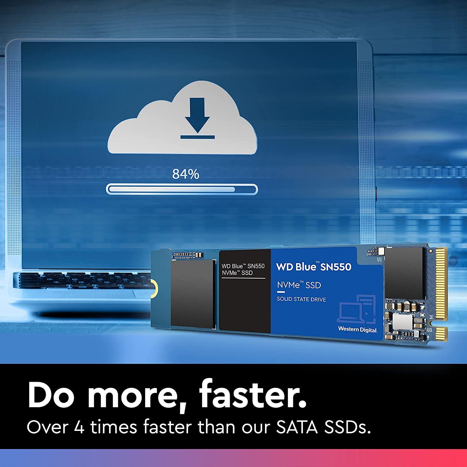 SSD Western Digital Blue SN550 1TB M.2 2280 NVMe - WDS100T2B0CI - Mega Market