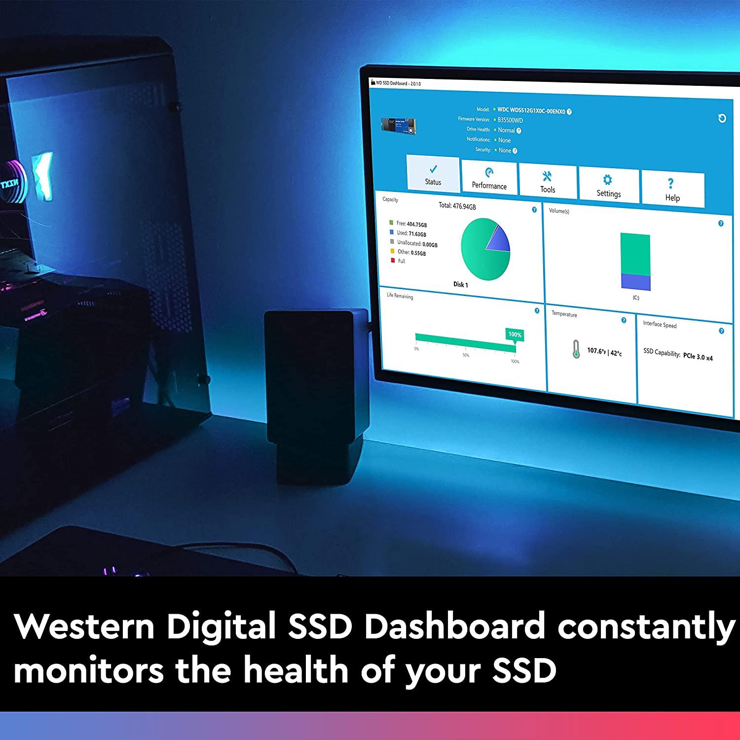 SSD Western Digital Blue SN550 1TB M.2 2280 NVMe - WDS100T2B0CI - Mega Market