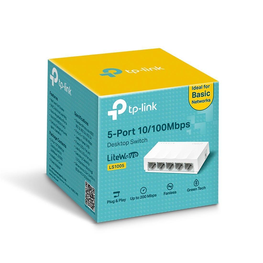 Switch TP-LINK 5 portas 10/100 Mbps - LS1005 - Mega Market