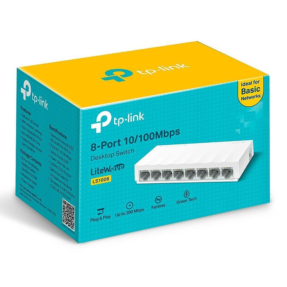 Switch TP-LINK 8 Portas 10/100 Mbps - LS1008 - Mega Market