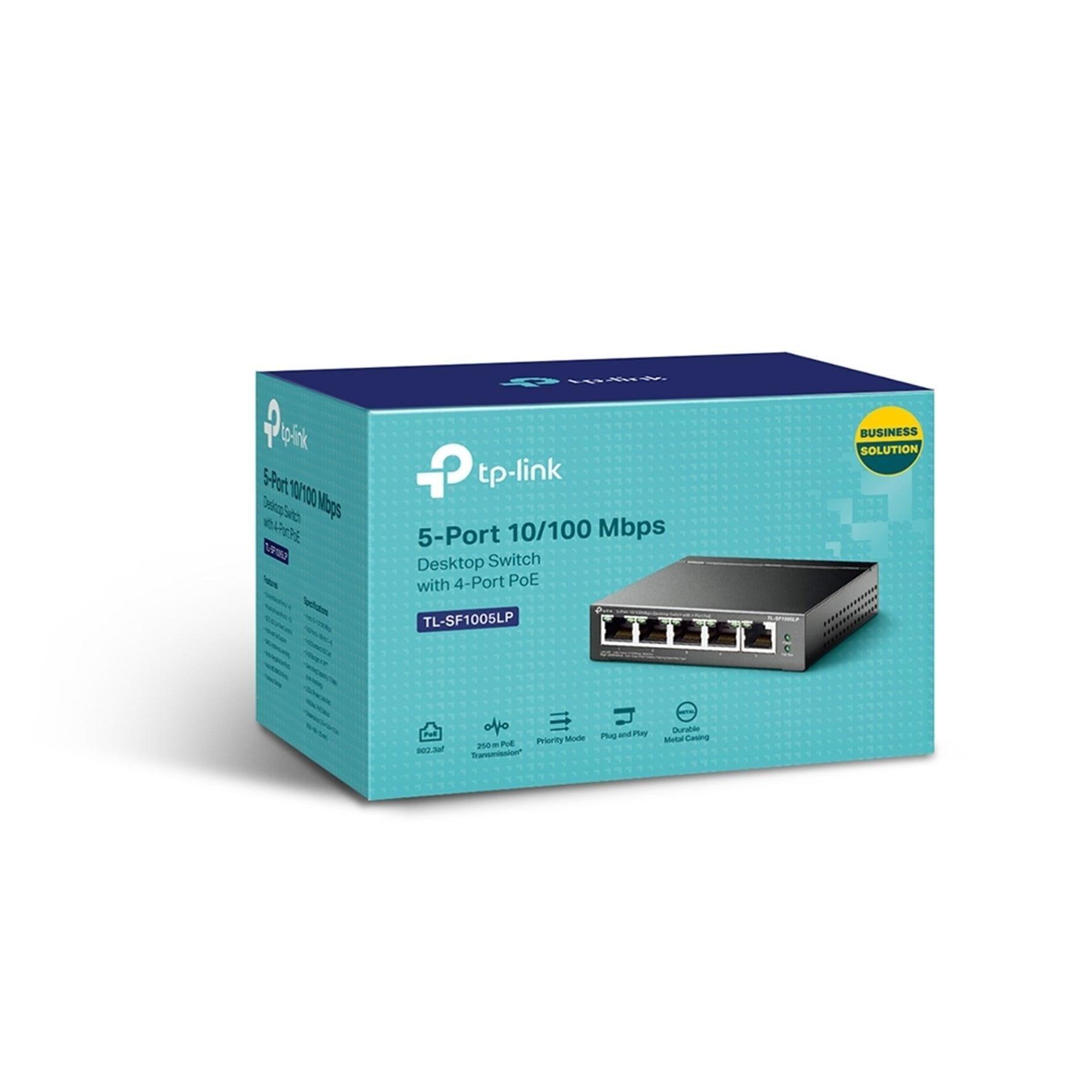 Switch TP-LINK de Mesa 5 Portas 10/100 4P PoE TL-SF1005LP - Mega Market