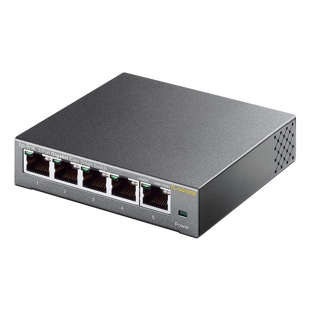 Switch TP-LINK EasySmart 5 Portas 10/100/1000Mbps TL-SG105E - Mega Market