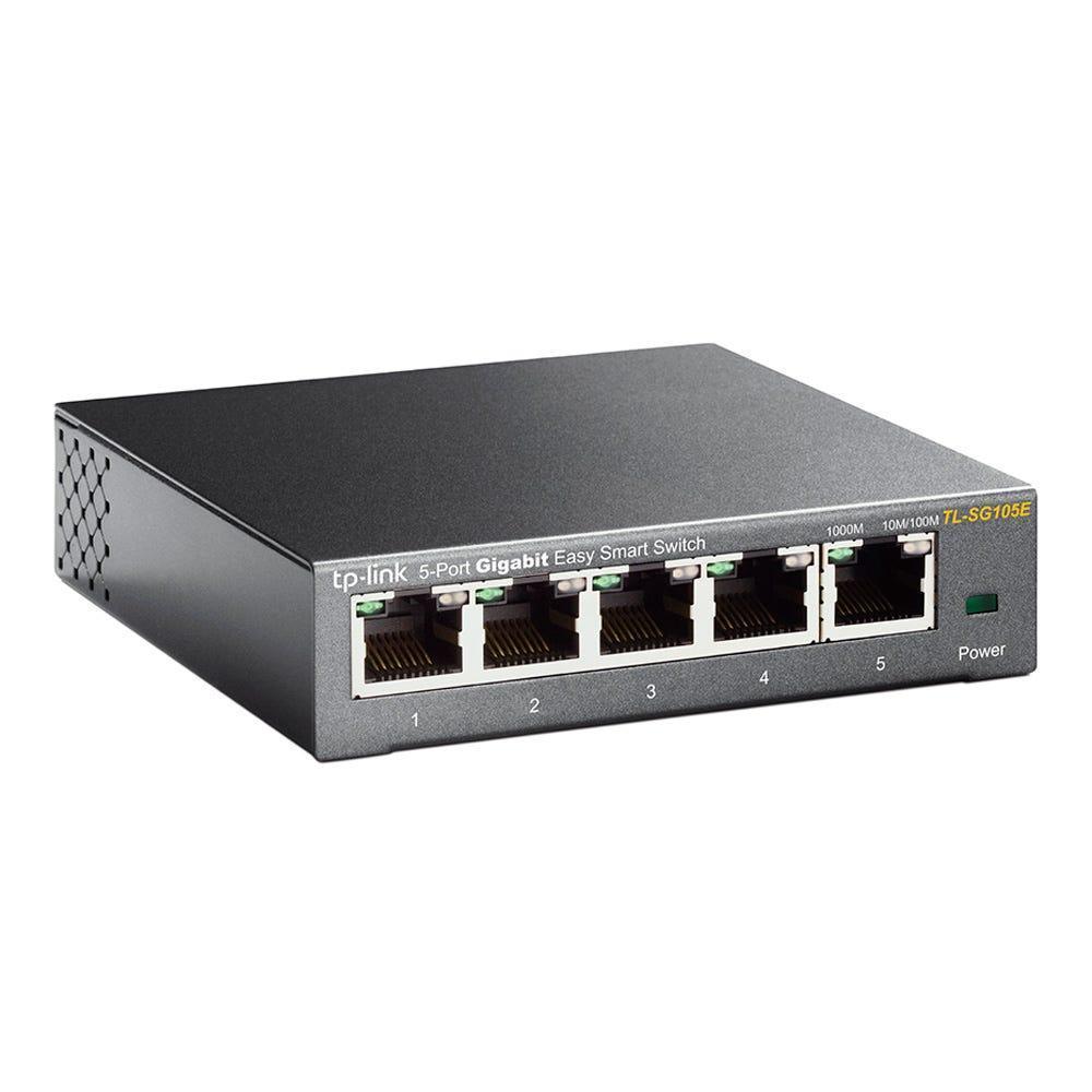 Switch TP-LINK EasySmart 5 Portas 10/100/1000Mbps TL-SG105E - Mega Market
