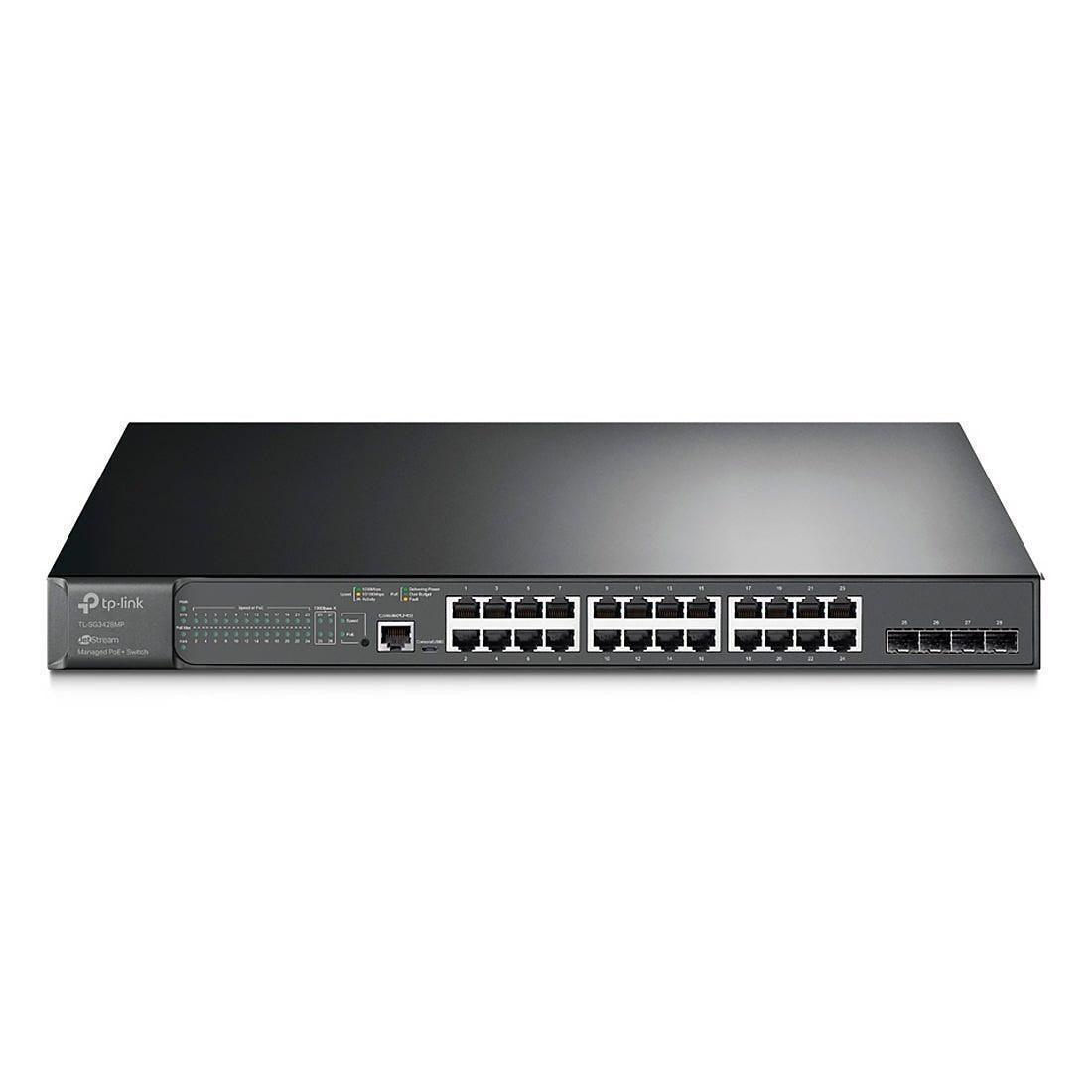 Switch TP-LINK Gigabit 24 Portas PoE+ e 4 SFP - TL-SG3428MP - Mega Market