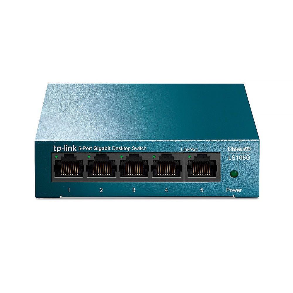 Switch TP-Link Gigabit de Mesa com 5 portas - LS105G - Mega Market
