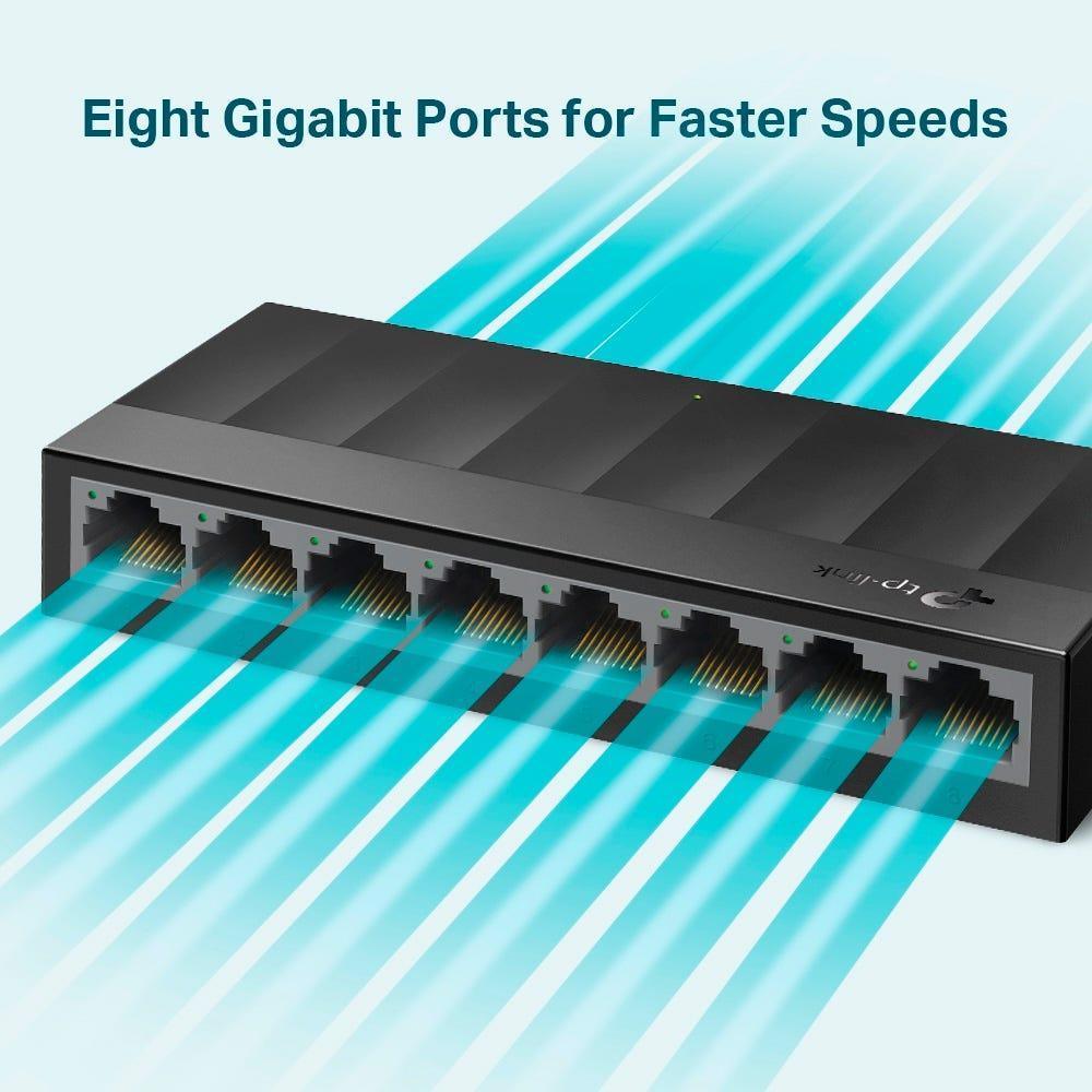 Switch TP-LINK Gigabit de mesa de 8 portas LS1008G - LS1008G - Mega Market