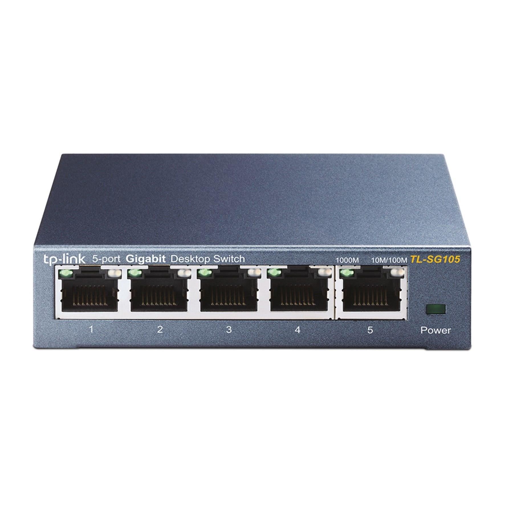Switch TP-LINK Mesa 5 Portas 10/100/1000Mbps TL-SG105 - TL-S - Mega Market