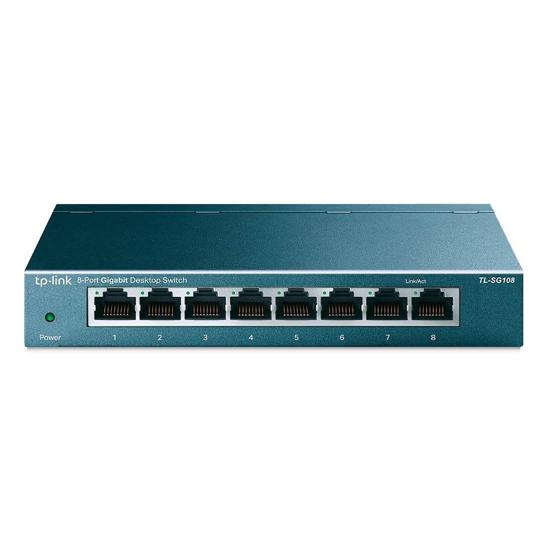 Switch TP-LINK Mesa 8 Portas Gigabit TL-SG108 - TL-SG108 - Mega Market