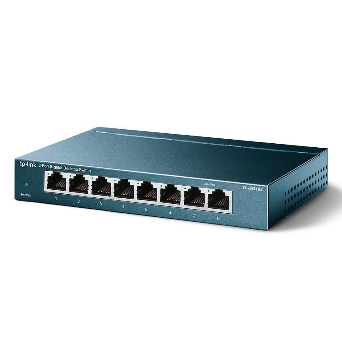 Switch TP-LINK Mesa 8 Portas Gigabit TL-SG108 - TL-SG108 - Mega Market