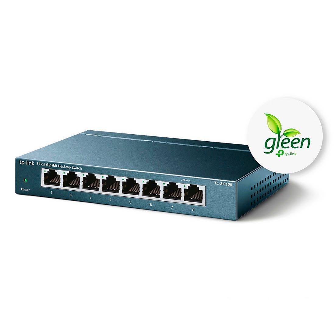 Switch TP-LINK Mesa 8 Portas Gigabit TL-SG108 - TL-SG108 - Mega Market