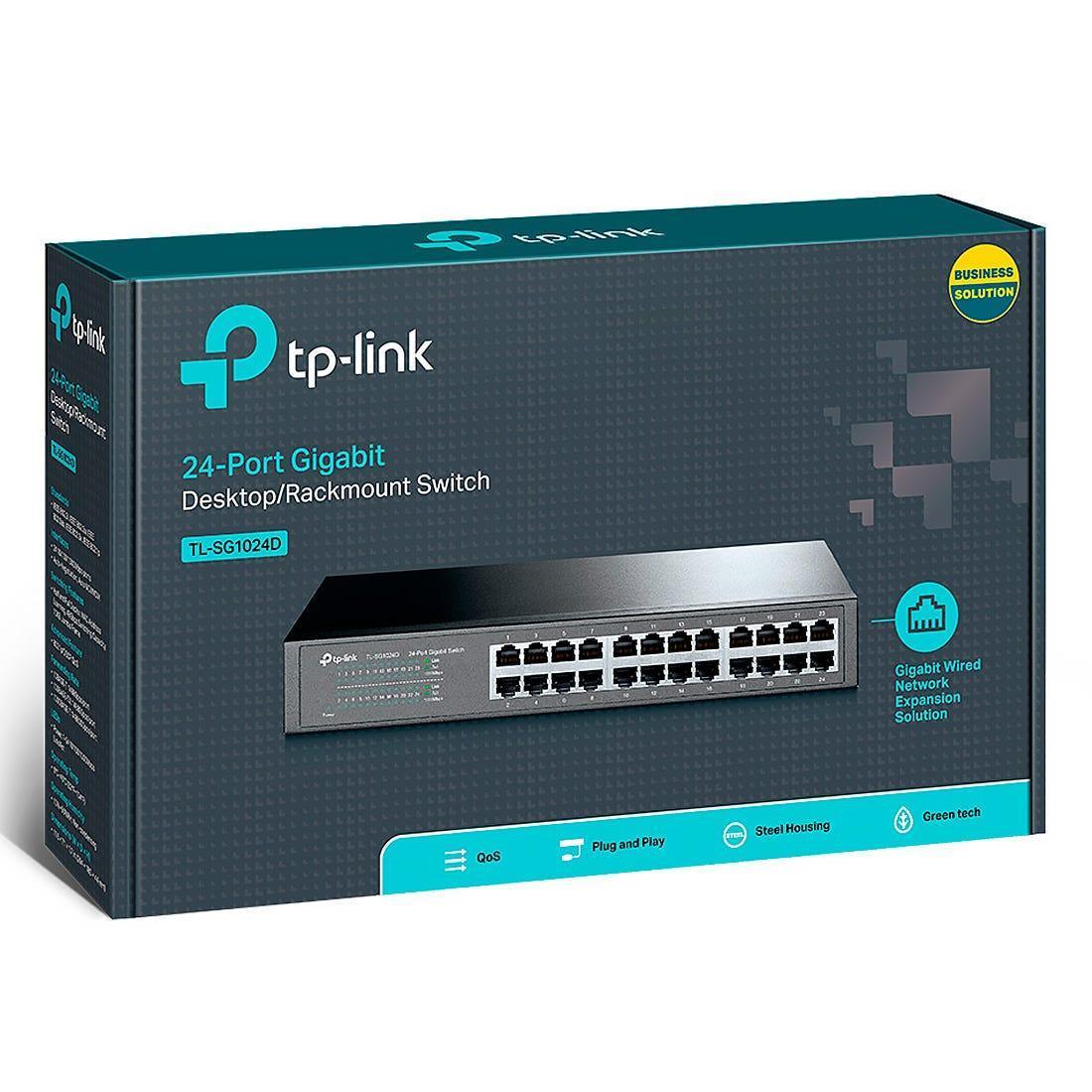 Switch TP-LINK Mesa/Rack 24 Portas Gigabit TL-SG1024D - Mega Market