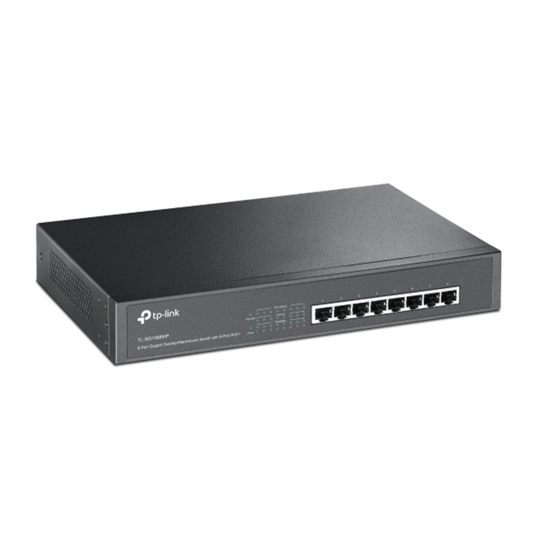 Switch TP-LINK Mesa/Rack Gigabit 8 Portas PoE+ TL-SG1008MP - TL-SG1008MP - Mega Market